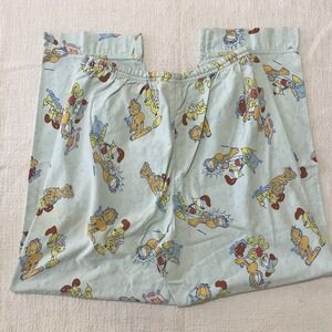 Vintage Garfield Comic Strip Cat Odie Dog PAJAMA Pants 1990s RARE Adult Large